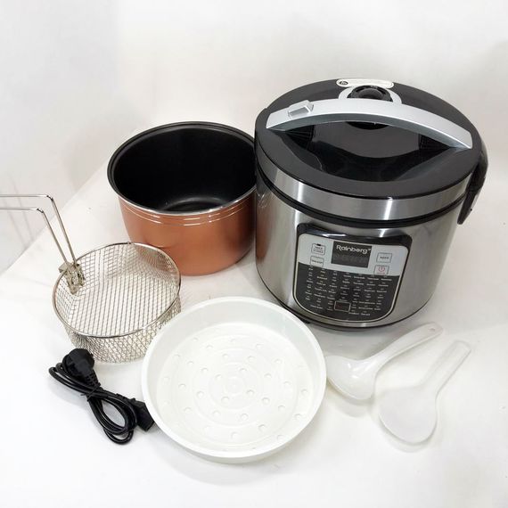 Мультиварка пароварка Rainberg RB-6209 45 програм 6 л 1000W, Сенсорна мультиварка рисоварка | Зображення 9