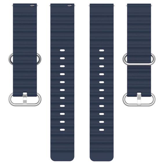 Ремінець силіконовий Primolux Ocean для годинника Garmin Vivoactive 4 - Dark Blue | Зображення 2