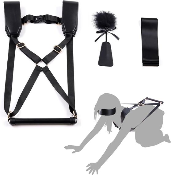 БДСМ-набір LOCKINK YEAHWOW Black Doggy Style Saddle set sexstyle