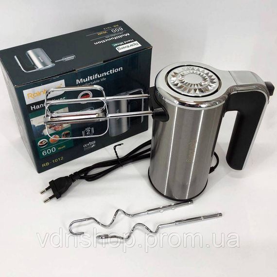 Миксер для замешивания теста ручной Rainberg RB-1012, Ручной миксер с насадками Кулинарный GA-73 | Зображення 4