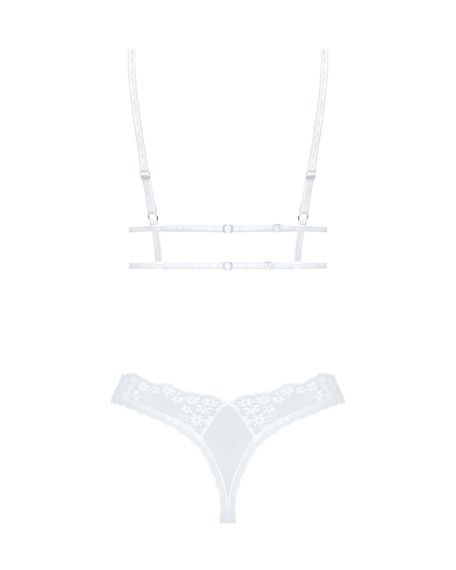 Комплект зі стрінгами Obsessive Heavenlly set Білий M/L | Зображення 5