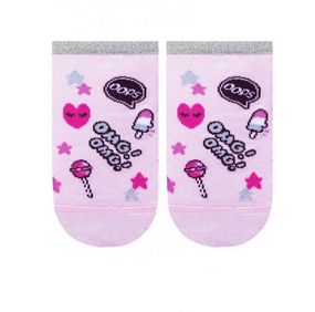 Носки Active 17С-87СП-333 ультракороткие CONTE KIDS, с рисунком р22, Розовый