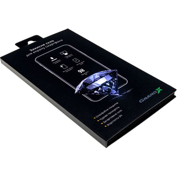 Скло захисне Grand-X Apple iPhone 12/12 Pro 9D black (AIP12PR9D) | Зображення 1