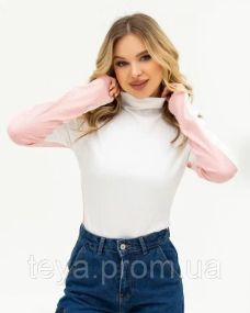 Свитер цвет белый/розовый размеры S, L, XL, M FI_006786