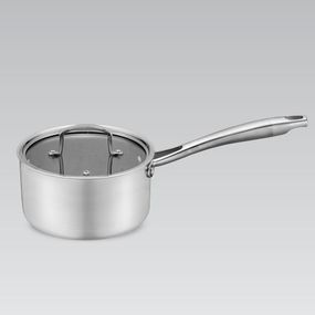 Кухонний ковш Maestro MR-3504-16S, 1.6 л, 16 см, з нержавіючої сталі з кришкою, для всіх типів плит