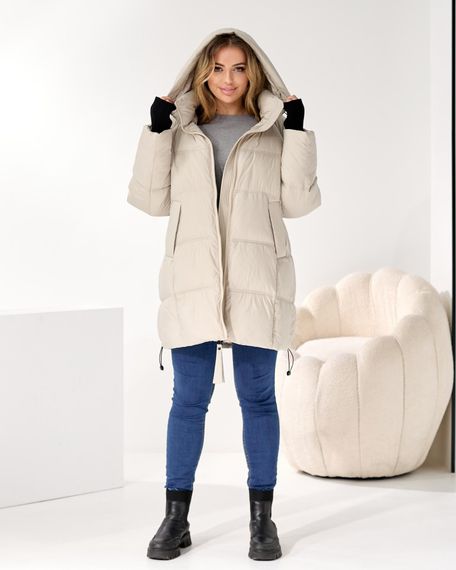 Світла тепла куртка преміум якості батал | Зображення 7