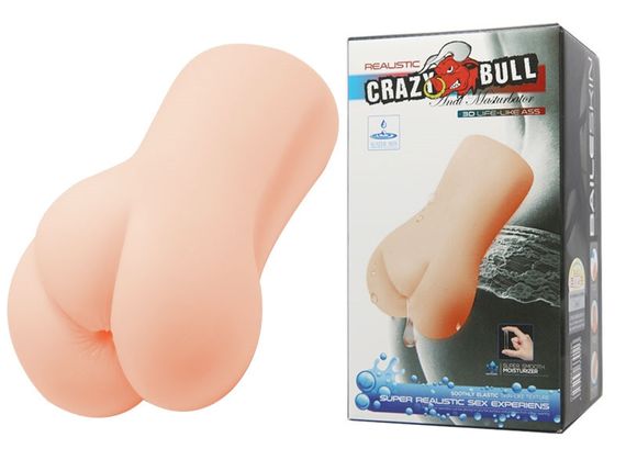 Мастурбатор-анус Crazy Bull - Realistic 3D Life-Like ASS Water lubricant, BM-009194K Sex Aura | Зображення 1