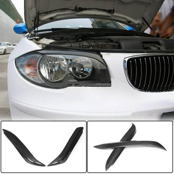 Реснички на фары (Карбон) для BMW 1 серия E81/82/87/88 2004-2011 гг