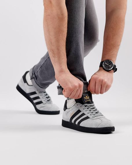 Чоловічі кросівки Gazelle Gray Black (замша) A1375 | Зображення 2