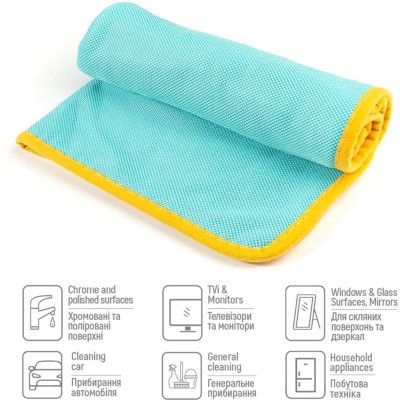 Салфетки для уборки ColorWay Микрофибра для универсального применения 600gsm 40 х 40 см 1 шт. (CW-4460) | Зображення 7