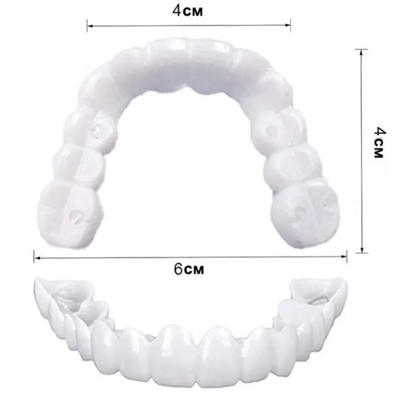 Съемные виниры для зубов Snap On Smile на 2 челюсти • Накладные виниры на верхнюю и нижнюю челюсть для красивой улыбки | Зображення 2