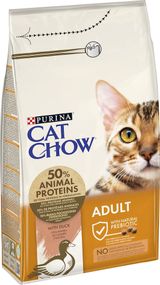 Корм Cat Chow Adult Duck сухой полнорационный корм с уткой для взрослых котов 1.5 кг