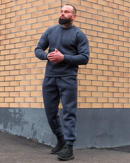 Костюм Зефір зимовий сіро-синій S L