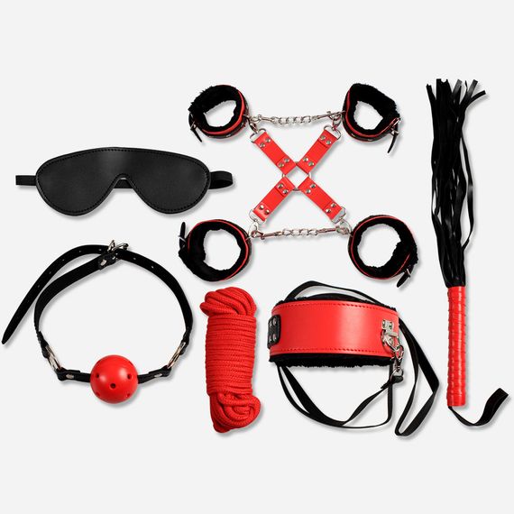 Набор БДСМ - Secret Play Secret Pleasure Red & Black Collection Bondage Kit sexstyle | Зображення 1