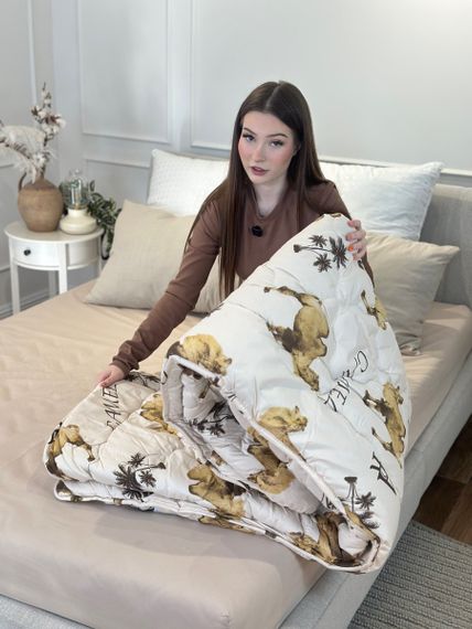 Ковдра полуторна з верблюжої вовни Arda Camell wool 21427 150х210 см | Зображення 6