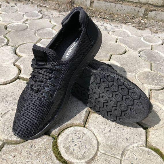 Кросівки з тканинним верхом із сітки 43 розмір. Літні кросівки сітка. Модель 67554. ZB-895 Колір: чорний | Зображення 4