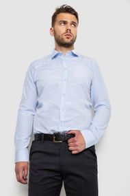 Рубашка мужская однотонная, цвет голубой, 214R815