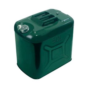 Канистра Merlion YT-HS-FX-50L, металлическая с клапаном + гибкая лейка, 50л, 472х305х470мм, Зеленая