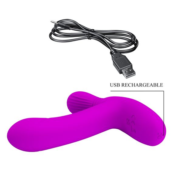 Вібратор PRETTY LOVE - Geri Purple, 12 vibration functions 3 licking settings Wireless remote contro Sex Aura | Зображення 2