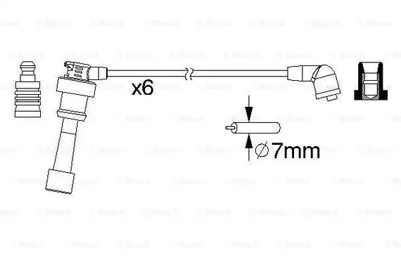 Комплект дротів запалювання MITSUBISHI GALANT, BOSCH (0986357218) | Зображення 4
