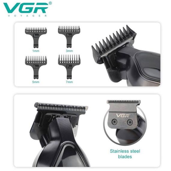 Акумуляторна машинка для стрижки з USB VGR V-921 | Зображення 2