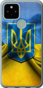 Чехол на Google Pixel 5 Флаг и герб Украины 1 "375u-2044-17620"