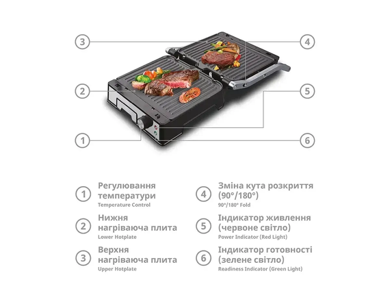 Гриль контактний 3000Вт BBQ BITEK BT-2687 | Зображення 3