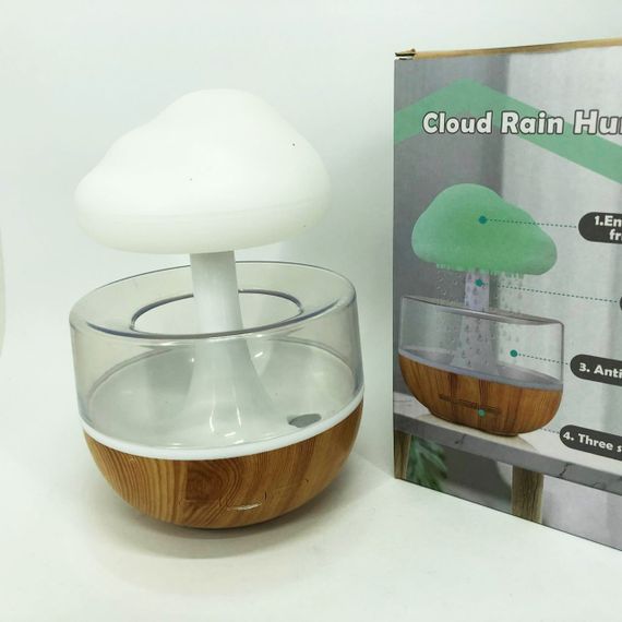Нічник-зволожувач з ефектом дощу Cloud Rain Humidifier, Аромадіфузор зволожувач повітря для дому | Зображення 9
