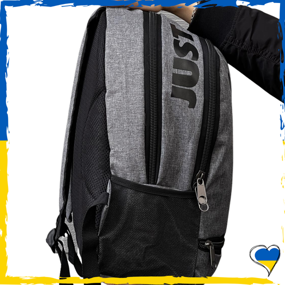 Рюкзак Nike сірий, Найк. Вмісткий рюкзак, брендовий, солідний. 2 відділення. Унісекс | Зображення 2
