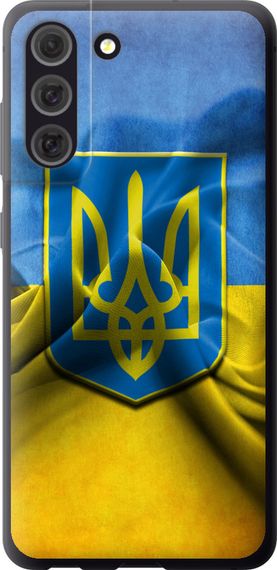Чехол на Samsung Galaxy S21 FE Флаг и герб Украины 1 "375u-2302-17620"