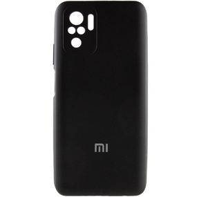 Чехол Silicone Cover Full Camera (AA) для Xiaomi Redmi Note 10 / Note 10s Full camera, Чорний / Black