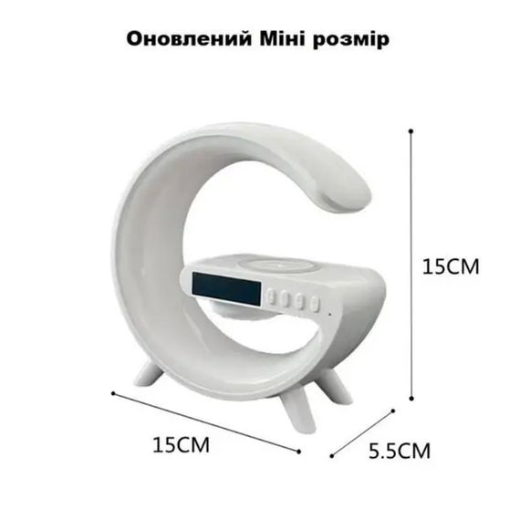 Настільна смарт-лампа з бездротовою зарядкою та динаміком Smart Light Sound Machine G63 | Зображення 2