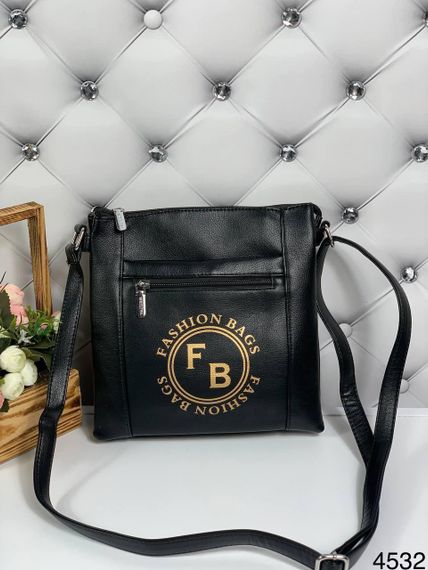 Сумка месенджер крос-боді на довгому ремінці через плече Чорна | Зображення 2