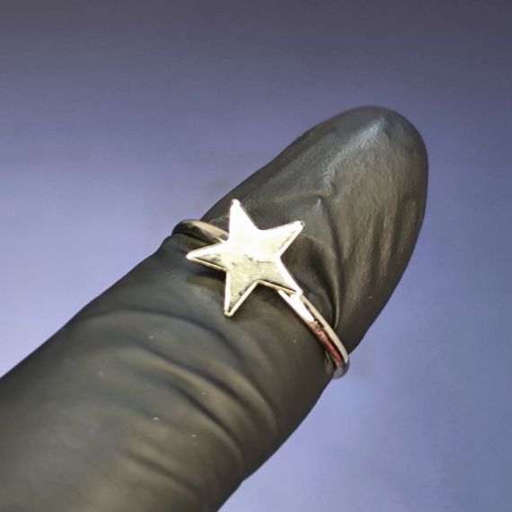 Кольцо #8 для фото ногтей (маникюра) цвет серебро