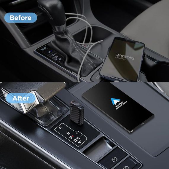 Бездротовий адаптер Android Auto для авто з 2017 року, перехідник з дротового Android Auto USB-A, USB-C, донгл для перетворення | Зображення 4