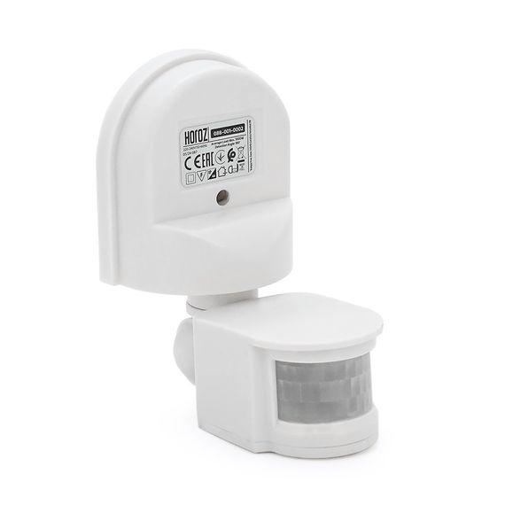 Датчик руху + сутінковий 1000W 220-240V IP44 180 градусів. 140x115x60мм. білий