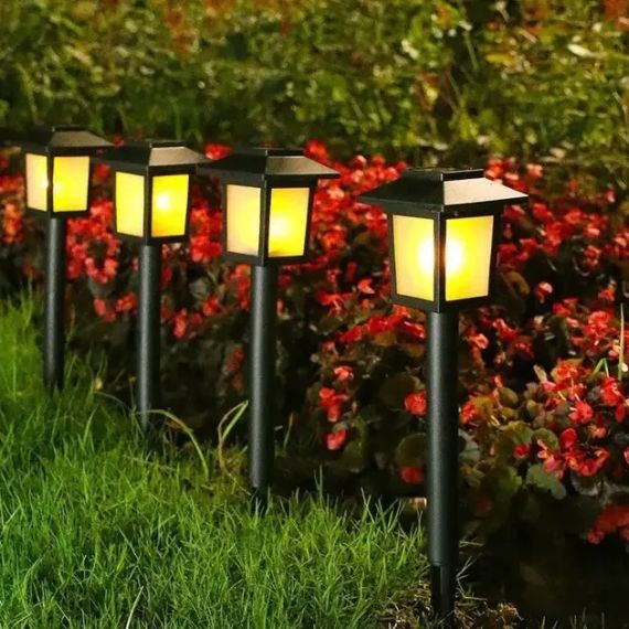 Садовый фонарь на солнечной батарее Квадрат LED 26 см 6 WW Белый теплый | Зображення 2