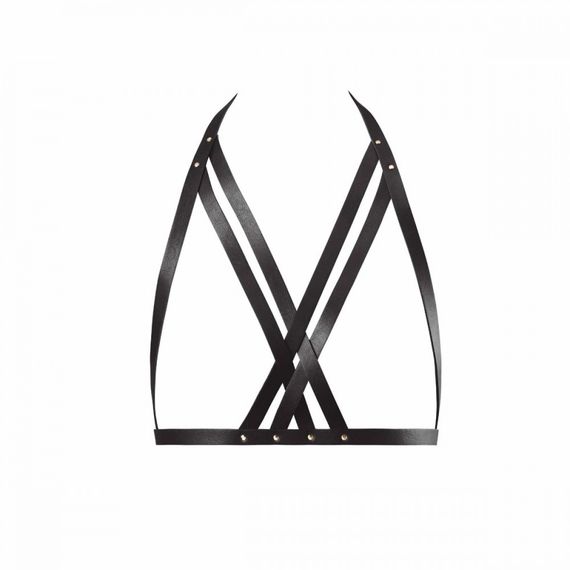 Портупея Bijoux Indiscrets MAZE - Halter Bra Harness Black sexstyle | Зображення 3