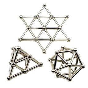 Магнитный конструктор Neo 36 палочек и 27 шариков Серебрянный