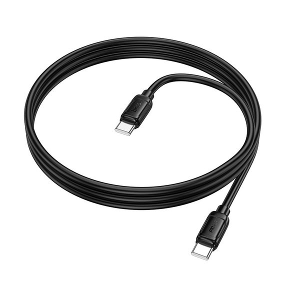 Дата кабель Hoco X115 Surpass Type-C to Type-C 60W (1m) Black | Зображення 1