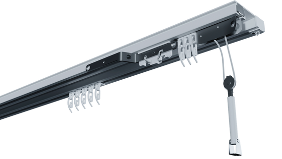 Карниз алюмінієвий дворядний на шнурової приводі 450 см