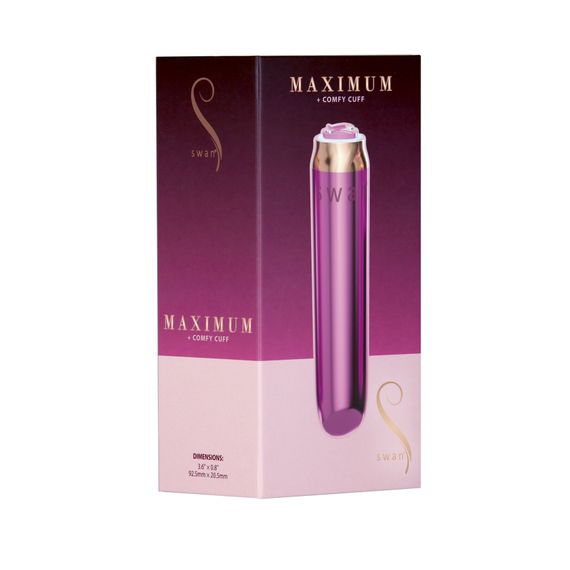 Віброкуля Swan Maximum + Comfy Cuff Pink, суперпотужна, різна інтенсивність, силіконова манжета | Зображення 7