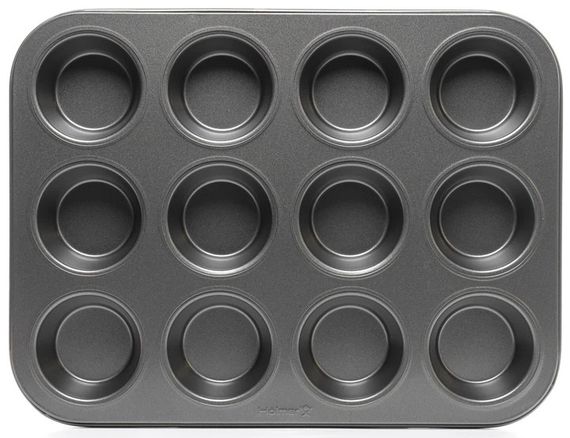 Форма для випікання маффінів із силіконовими формами Holmer Sweet Cake BM-0812-RSG 35х26.5х3 см сіра | Зображення 1