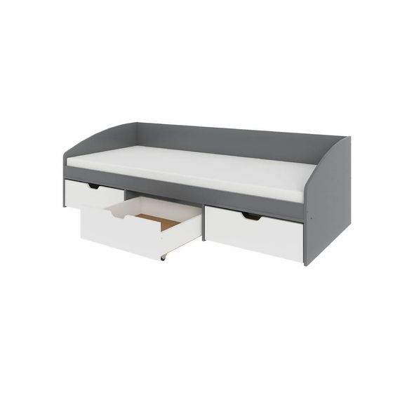 Ліжко односпальне з ящиками Еверест Комфорт 3 193х84х59  см Графіт/Німфея Альба (EVR-5736) | Зображення 7