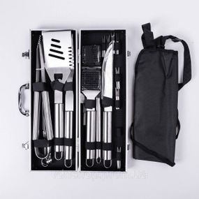 Набор аксессуаров для барбекю, мангала, гриля 19 предметов 42х14х7.5 см в кейсе HP-21-3