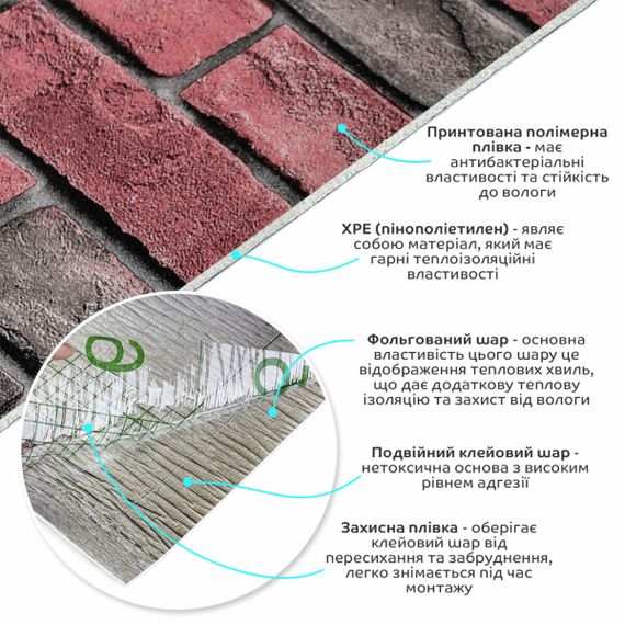 Самоклеючі шпалери 2800х500х1,5мм Червона екатериновлавська цегла (D) SW-00001944 | Зображення 1