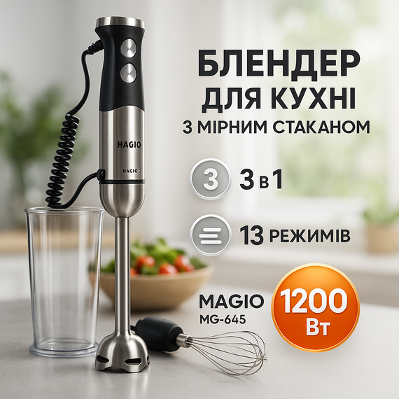Занурювальні блендери для дому, Блендер з легким керуванням, Занурювальний блендер для збивання GV-32