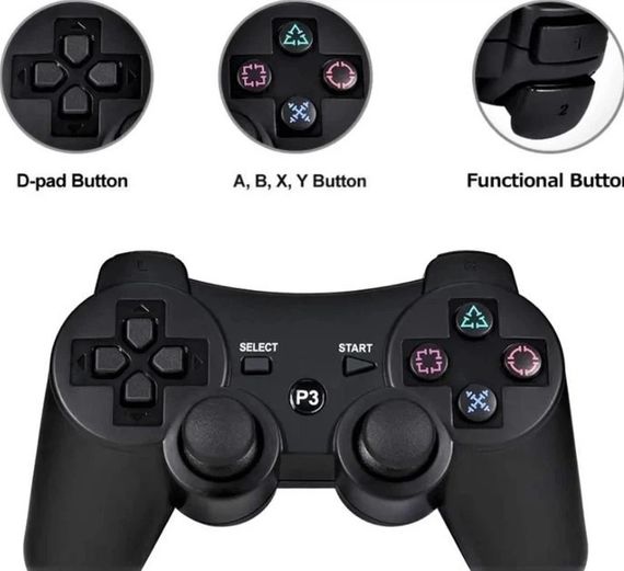 Бездротовий джойстик PS3 Doubleshok (чорний) | Зображення 3