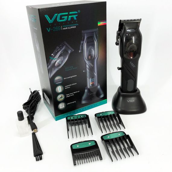 Профессиональный триммер с набором насадок, Мужской триммер для окантовки, Машинка для стрижки хорошая VP-63 | Зображення 7