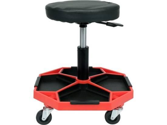 Табурет на 4 колесах з базою з 4 комірками-420х 420 мм, регул. висота-410-550 мм, 140 кг Польща YATO YT-08793